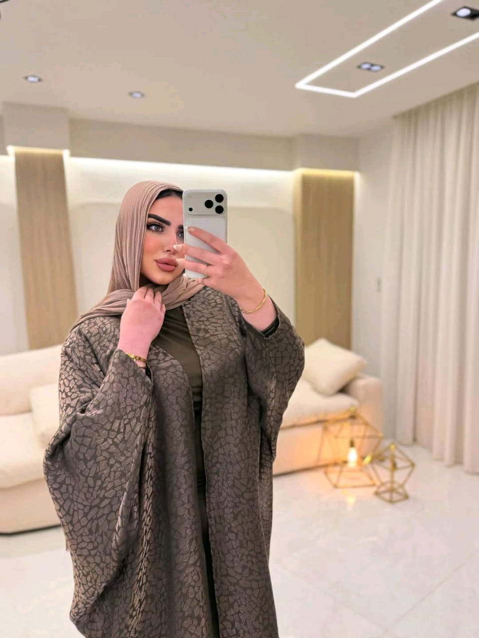 Elegance meets tradition in our Dark green soft silk Kaftan