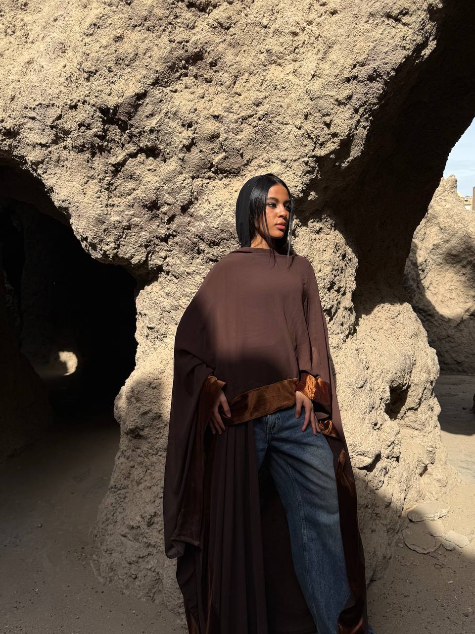 chiffon*velvet kaftan