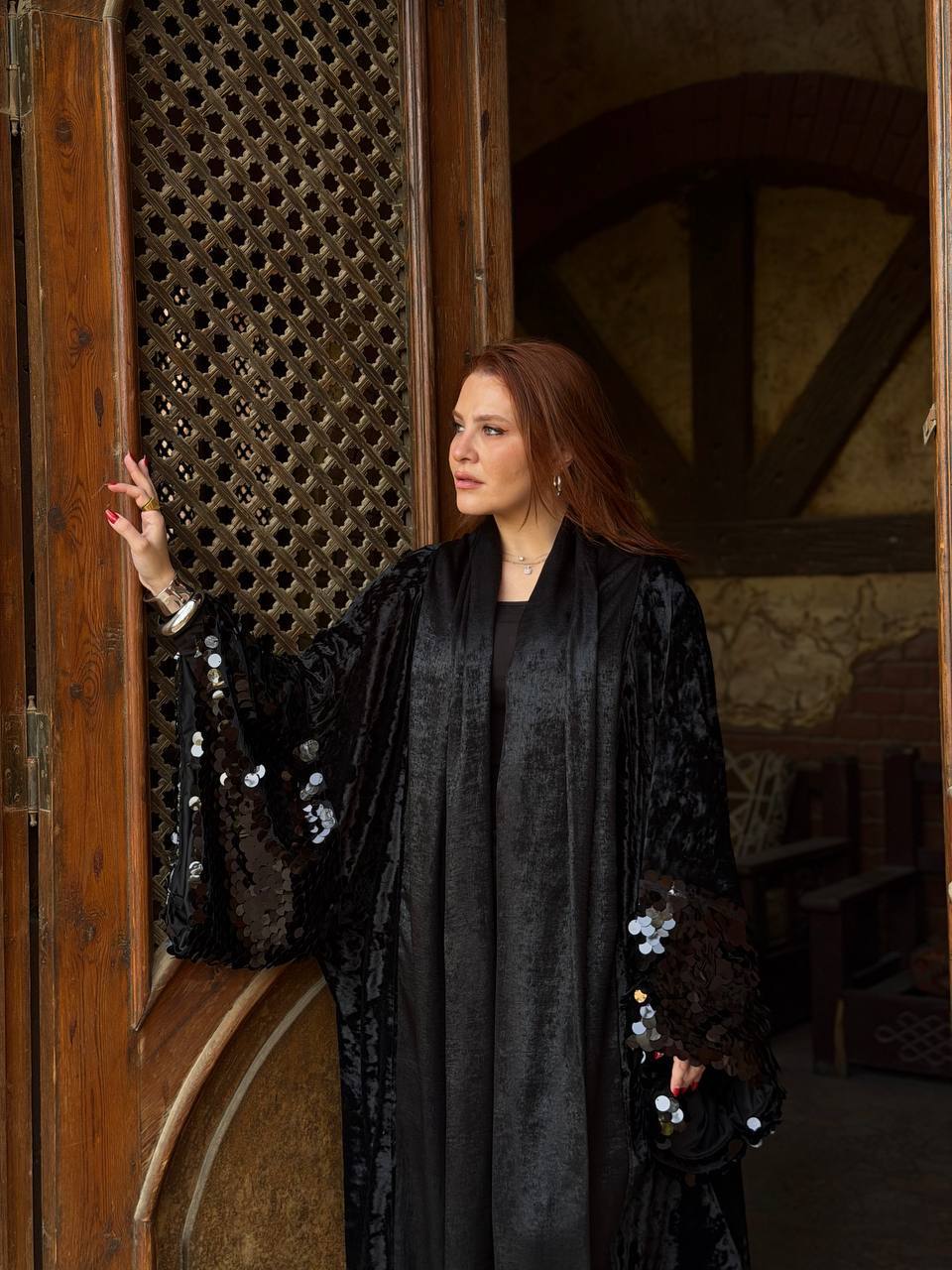 Velvet Kaftan with sequins