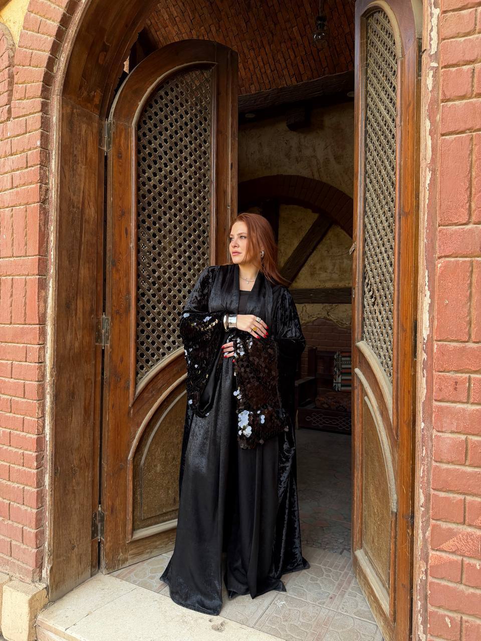 Velvet Kaftan with sequins