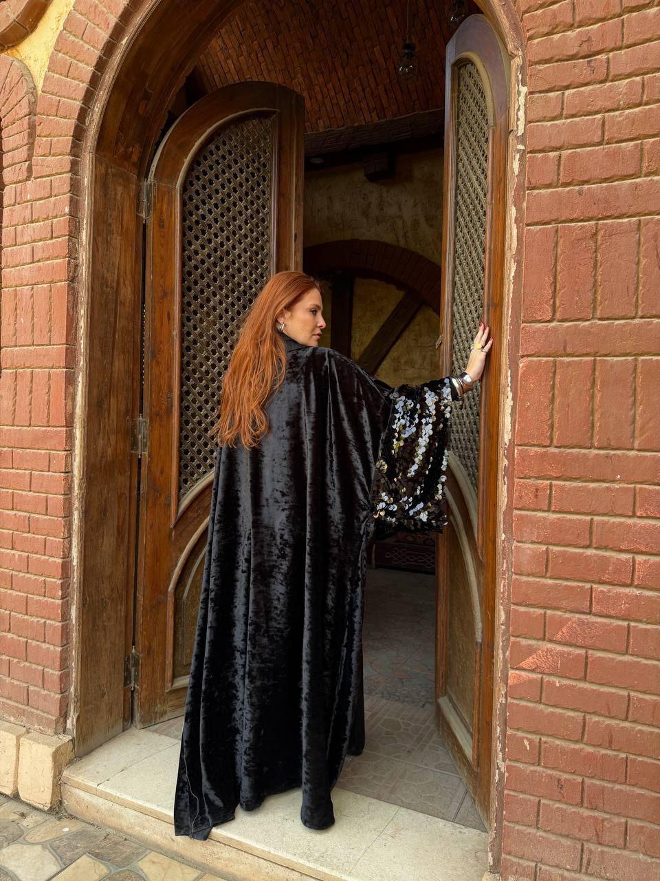 Velvet Kaftan with sequins