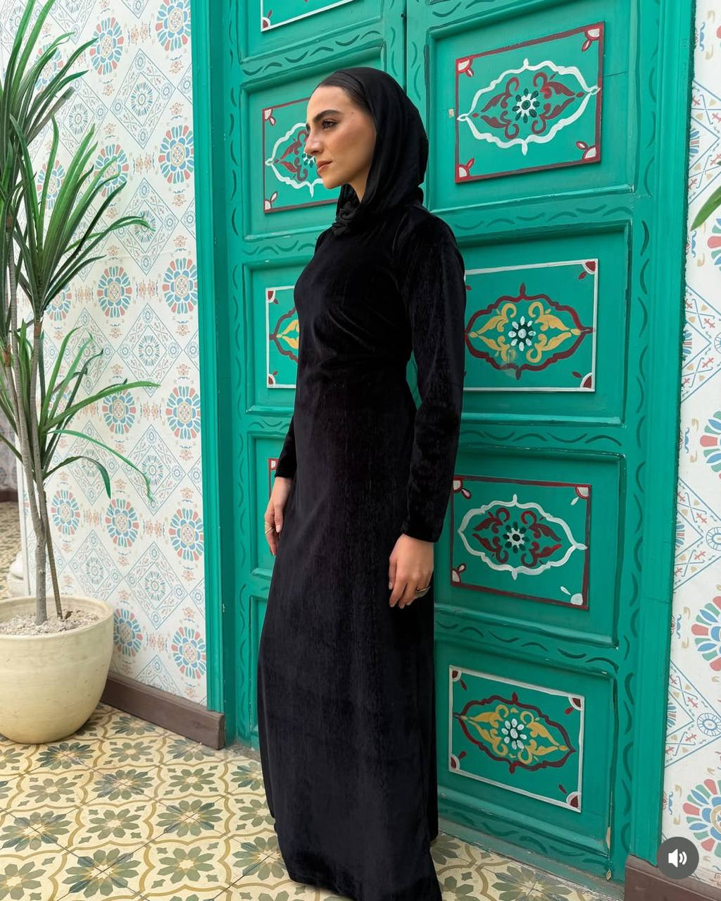 Basic dress velvet lycra