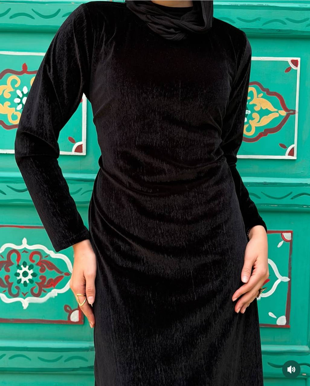 Basic dress velvet lycra