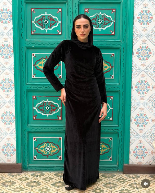 Basic dress velvet lycra