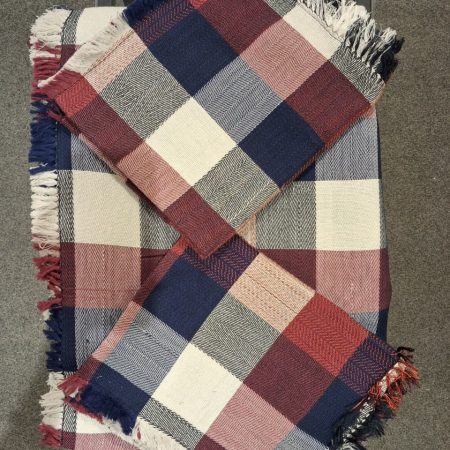 Handmade Egyptian cotton bedspread with 2 pillowcases